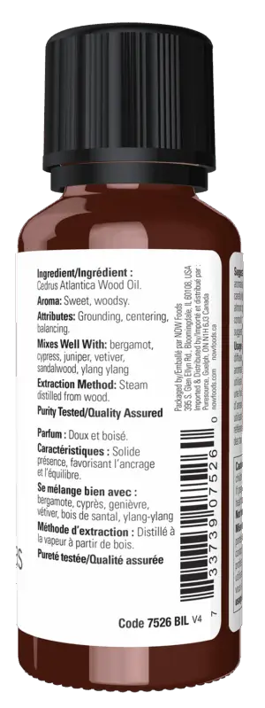 atlas cedar essential oil back