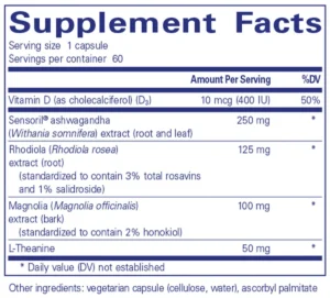 cortisol calm back