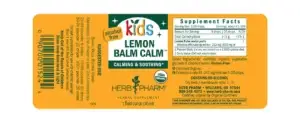 kids lemon balm calm back