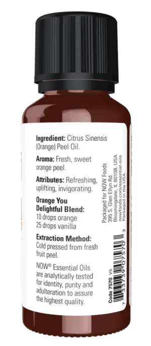 orange essential oil back