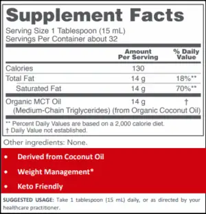 organic mct oil back