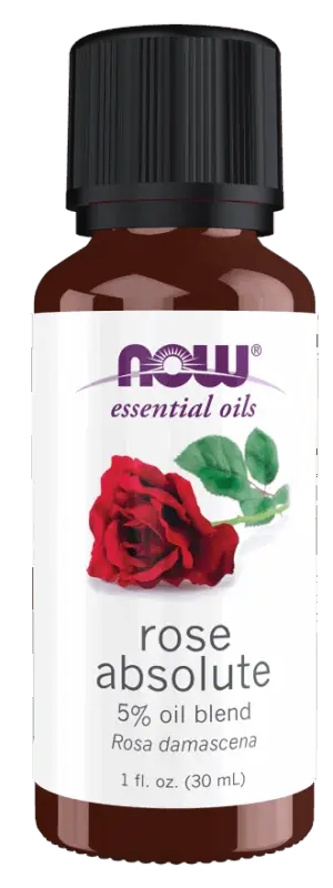 rose absolute essential oil front