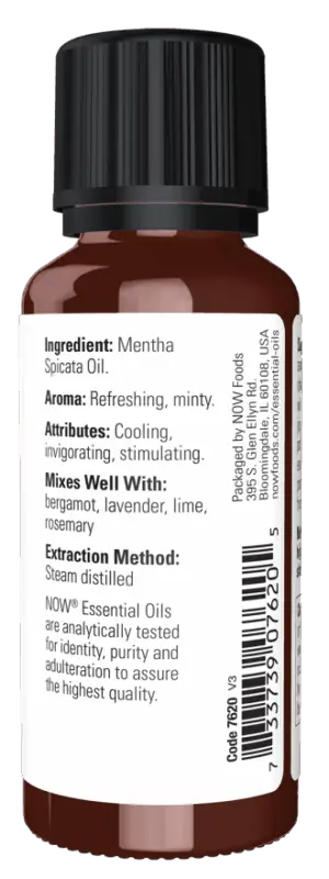 spearmint essential oil back
