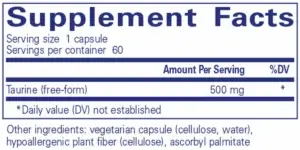 taurine 500 back