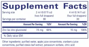 zinc liquid back