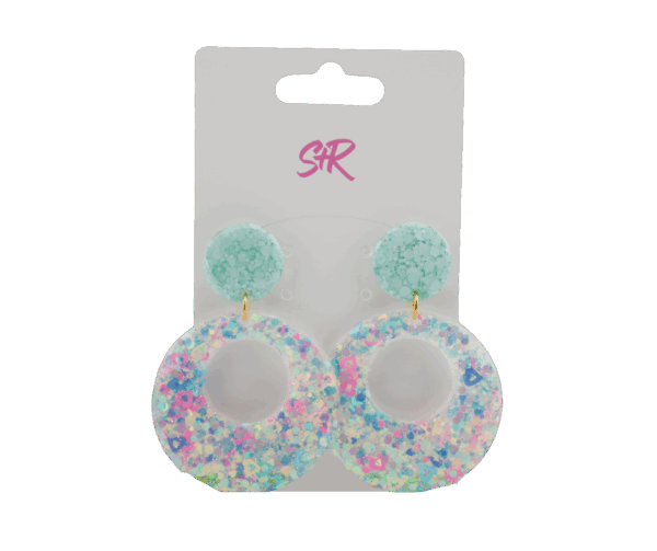 Confetti Circle Large Earrings $35