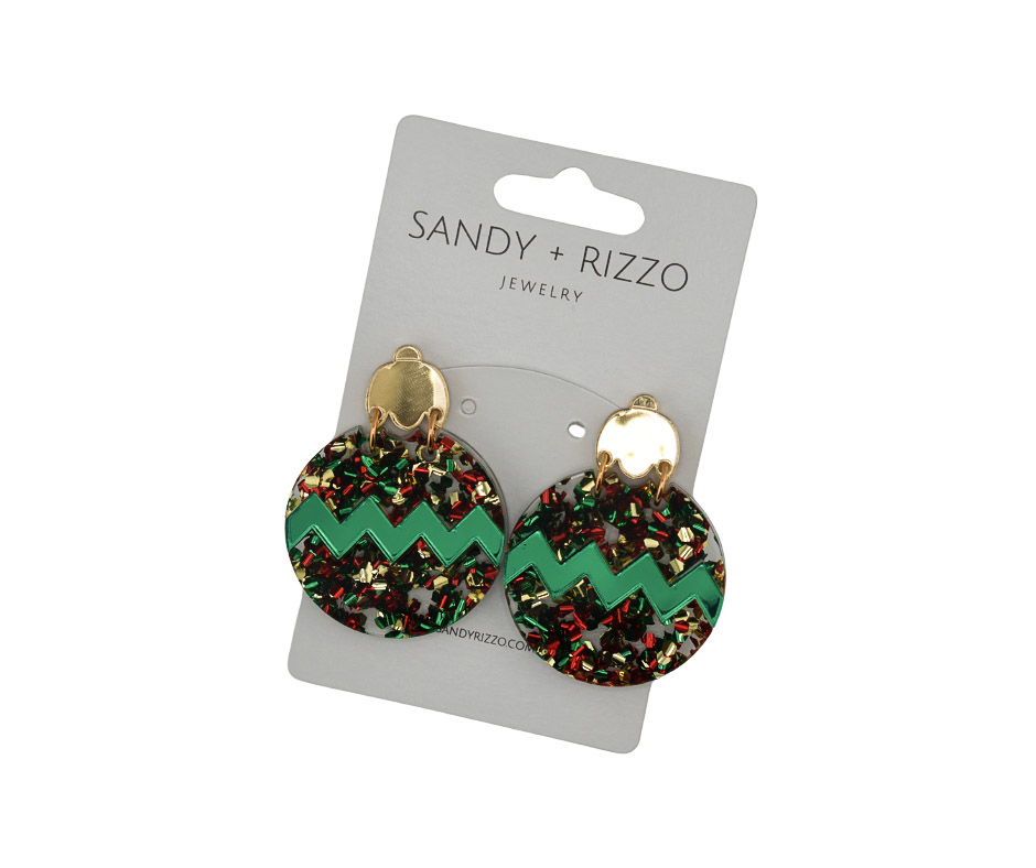 Green Squiggle Ornament