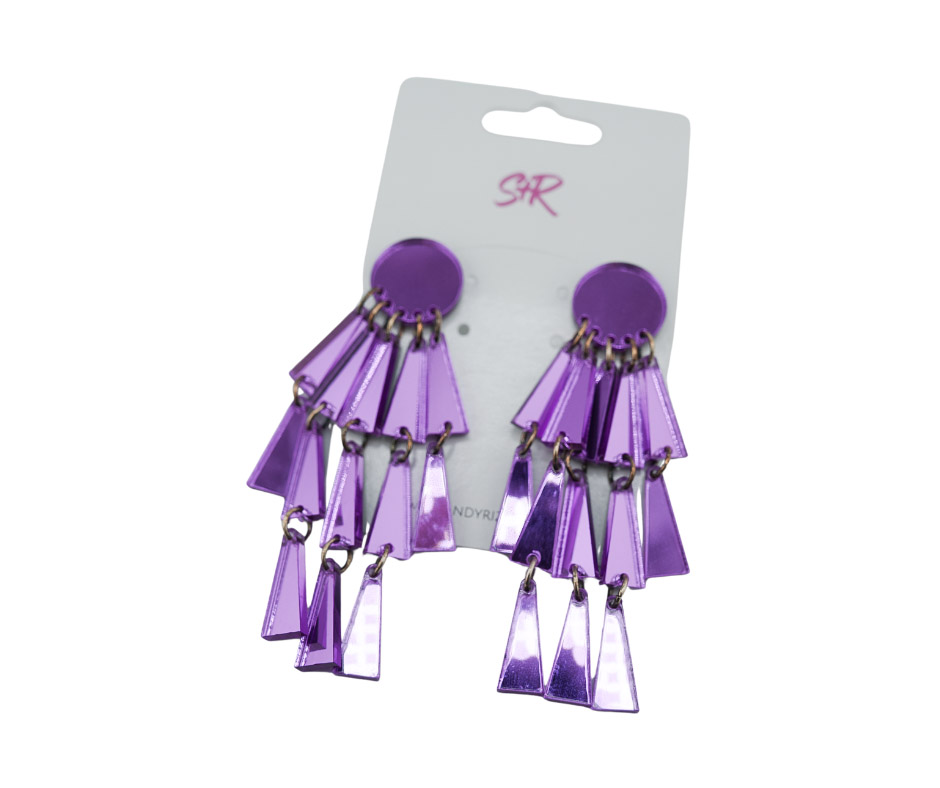 LSU Purple and Gold Dangle Earrings