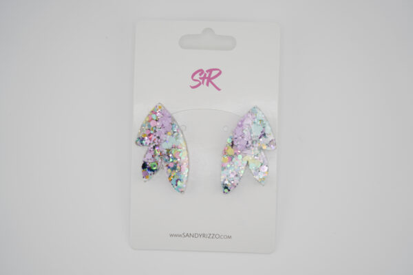 Large Confetti Wing Earrings $25