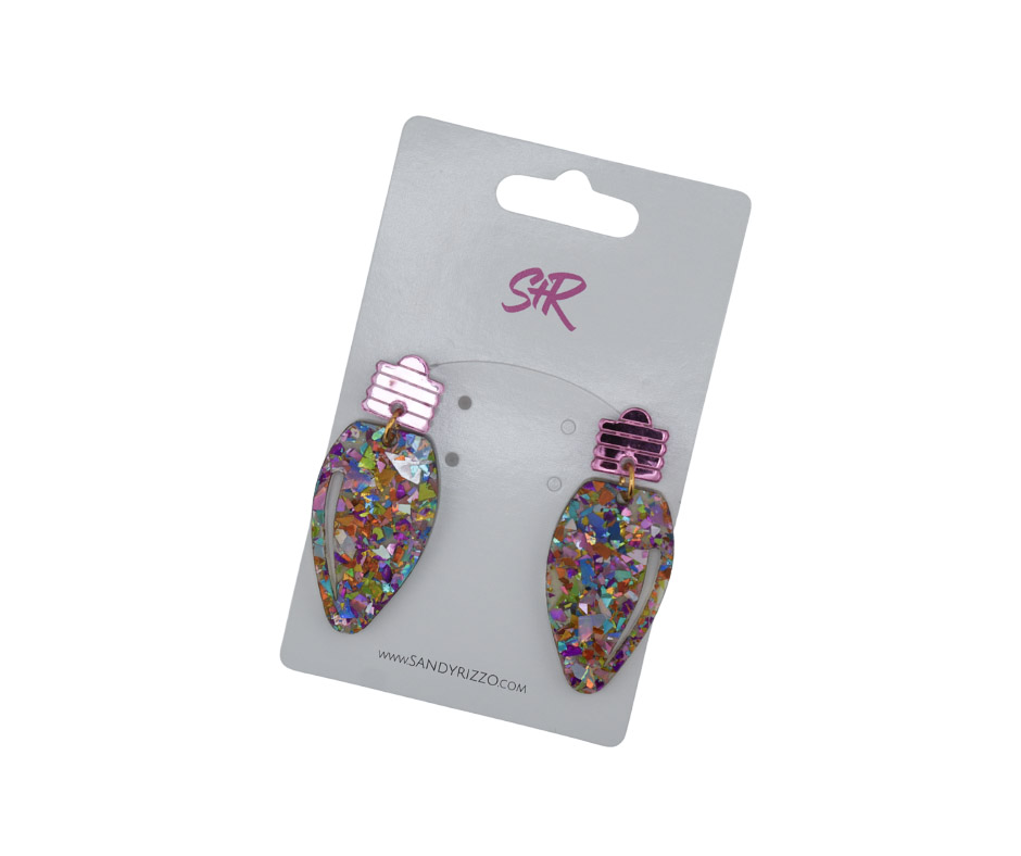 Multicolor Lightbulb earrings