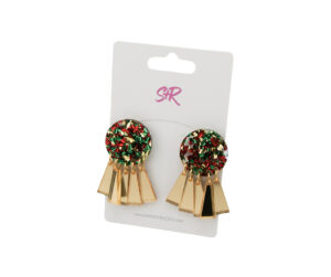 Round Multi-Color Xmas Shape Earrings