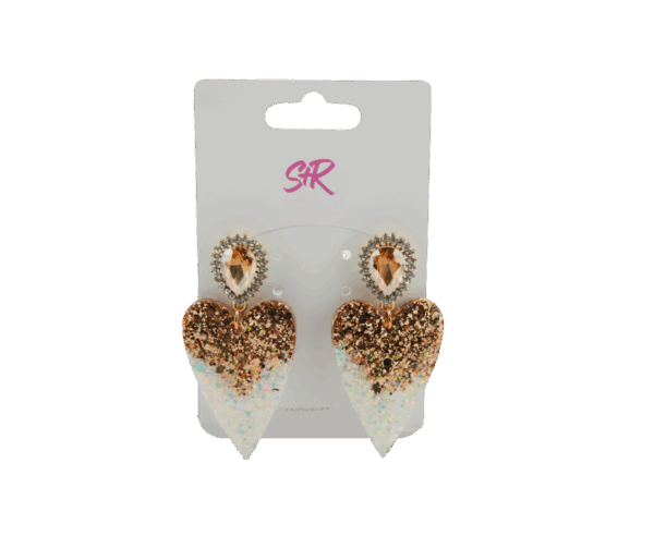 White and Gold Heart $45